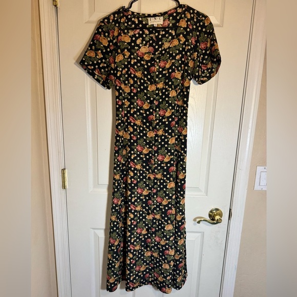 INC International Concepts Floral Midi Dress - Vintage‎ Y2K 90’s - Picture 1 of 9